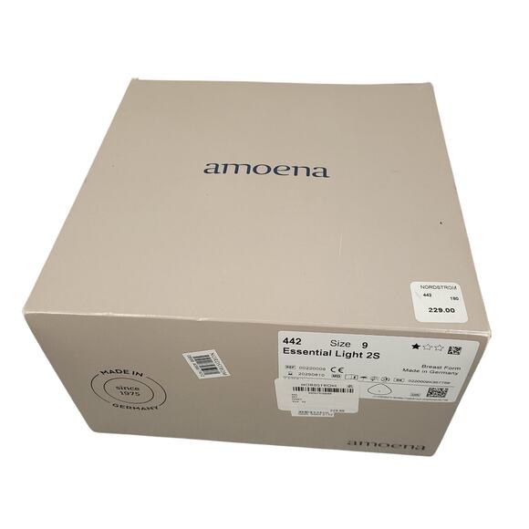Amoena Essential Light 2S Size 10 Symmetrical Breast Form Prosthesis Mastectomy - Picture 1 of 7